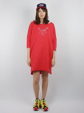 「メッシュキャップ」｜「アイテム（ワンピース/ドレス）」を使った、ALDIESSTAFFさん（レディース・171cm）の春コーディネート