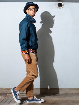 「ALDIES（アールディーズ）のアイテム（ブルゾン）」を使った、ALDIESSTAFFさん（メンズ・180cm）の秋コーディネート