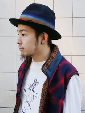 「ALDIES（アールディーズ）のアイテム（帽子）」を使った、ALDIESSTAFFさん（メンズ・172cm）の秋コーディネート
