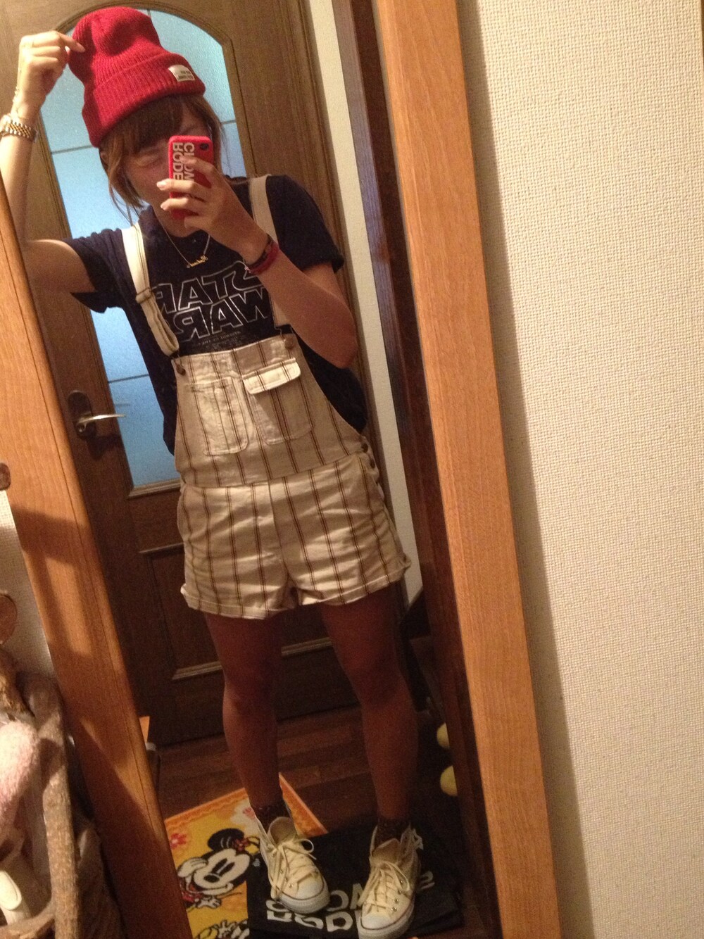 「サロペット」｜「Ungridのサロペット（その他パンツ、ホワイト系）」を使った、marimo♡さん（レディース・164cm）の冬コーディネートの1枚目の写真