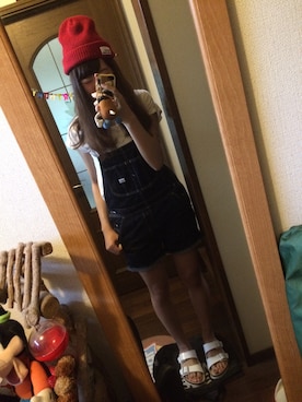 「AVAN LILY（アヴァンリリィ）のアイテム（オールインワン・サロペット）」を使った、marimo♡さん（レディース・164cm）の夏コーディネート