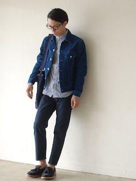 「Loake（ローク）のアイテム」を使った、kajiwaramasanoriさん（メンズ・173cm）の夏コーディネート