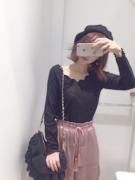 「nice claup」｜「アイテム（ハンチング/ベレー帽）」を使った、miya【骨格ウェーブ/イエベ春】さん（レディース・160cm）の秋コーディネート