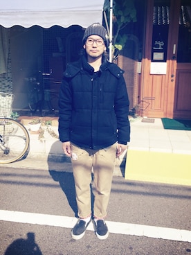 Kazushi Fjさん（メンズ・164cm）の冬コーディネート