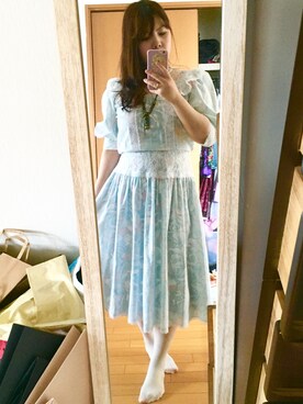 「reinette et mirabelle（レネット エ ミラベル）のアイテム（アクセサリー）」を使った、まなみすさん（レディース・152cm）の春コーディネート