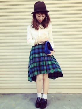 「MANGO（マンゴ）のアイテム」を使った、SIZUさん（レディース・156cm）の秋コーディネート