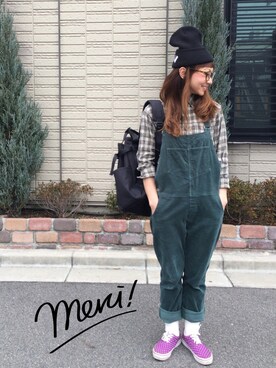 「タータンチェック」｜SIZUさん（レディース・156cm）の冬コーディネート