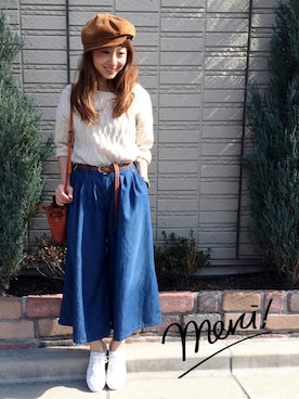 「Lee（リー）のアイテム（その他パンツ）」を使った、SIZUさん（レディース・156cm）の冬コーディネート