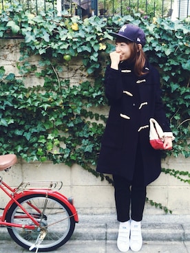 「HELIOPOLE（エリオポール）のアイテム」を使った、SIZUさん（レディース・156cm）の冬コーディネート
