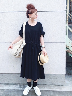 「merry jenny（メリージェニー）のアイテム（ワンピース/ドレス）」を使った、SIZUさん（レディース・156cm）の夏コーディネート