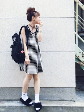 「SLOBE IENA（スローブイエナ）のアイテム（ソックス/靴下）」を使った、SIZUさん（レディース・156cm）の夏コーディネート