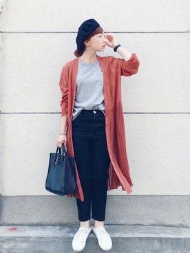 「BLACK BY MOUSSY（ブラックバイマウジー）のHUILA BLACK Denim（デニムパンツ）」を使った、SIZUさん（レディース・156cm）の夏コーディネート