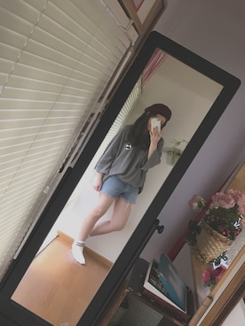 「ショーパン」｜「アイテム（ハンチング/ベレー帽）」を使った、yunさん（レディース・151cm）の秋コーディネート