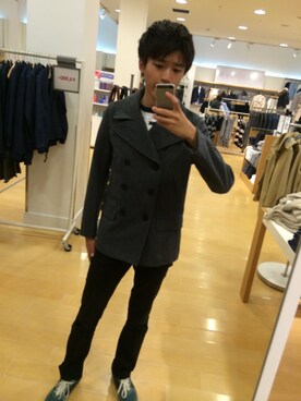 「アイテム（ピーコート）」を使った、kazukiさん（メンズ・181cm・10代）の秋コーディネート