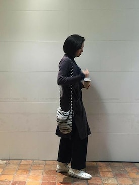 「ロングカーディガン」｜KANAさん（レディース・163cm）の春コーディネート