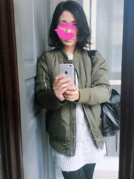 「Selected   （-）のアイテム（ジャケット/アウター）」を使った、J Huangさん（レディース・163cm）の冬コーディネート