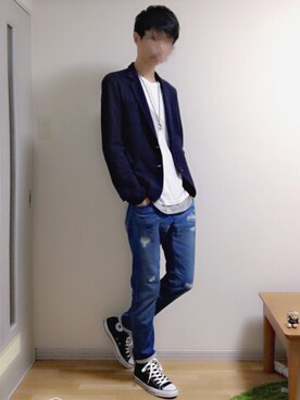 すこさん（メンズ・185cm）の秋コーディネート