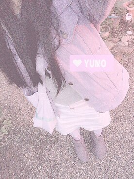 「WC（ダブル シー）のアイテム（デニムジャケット）」を使った、❤︎  yumo  ❤︎さん（レディース・160cm）の冬コーディネート