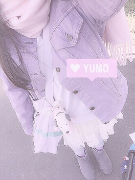 「WC（ダブル シー）のアイテム（デニムジャケット）」を使った、❤︎  yumo  ❤︎さん（レディース・160cm）の冬コーディネート