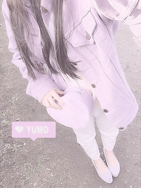 「WC（ダブル シー）のアイテム（デニムジャケット）」を使った、❤︎  yumo  ❤︎さん（レディース・160cm）の冬コーディネート