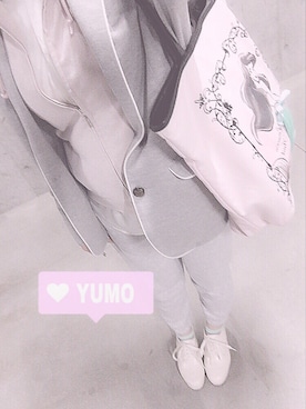 「gray」｜「アイテム（ナイロンジャケット）」を使った、❤︎  yumo  ❤︎さん（レディース・160cm）の春コーディネート
