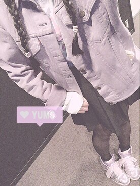 「WC（ダブル シー）のアイテム（デニムジャケット）」を使った、❤︎  yumo  ❤︎さん（レディース・160cm）の春コーディネート