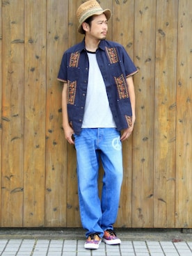 「チチカカ」｜ODKさん（メンズ・180cm）の夏コーディネート
