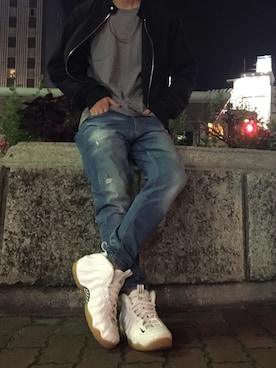 「エアフォームポジット」｜KUYAさん（メンズ・170cm）の秋コーディネート