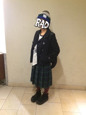 「RNA」｜「アイテム（ピーコート）」を使った、MIHOさん（レディース・153cm）の秋コーディネート