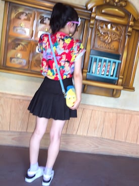 「アイテム（ボディバッグ/ウエストポーチ、イエロー系）」を使った、eちゃんさん（レディース・156cm）の夏コーディネート