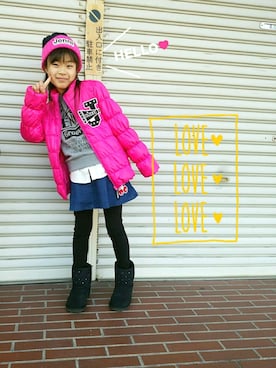 「JENNI（ジェニィ）のアイテム（ジャケット/アウター）」を使った、chii82さん（キッズ・123cm）の春コーディネート