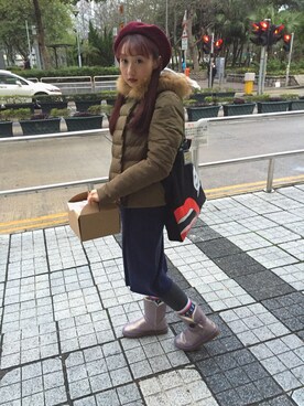 「holiday」｜「アイテム（キャスケット）」を使った、Tansy Tangさん（レディース・161cm）の冬コーディネート