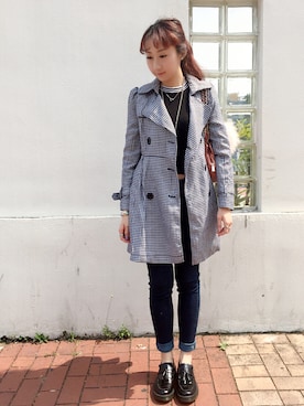 「stradivarius（ストラディバリウス）のアイテム（オールインワン・サロペット）」を使った、Tansy Tangさん（レディース・161cm）の春コーディネート