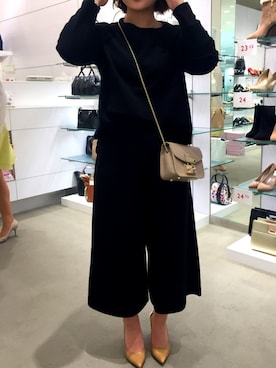 「お買い物」｜「アイテム（パンプス）」を使った、ちぴさん（レディース・154cm）の春コーディネート