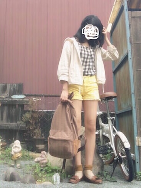「ショートパンツ」｜あ る ぱ か さん（レディース・158cm・10代）の春コーディネート