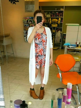 「OSMOSIS（オズモーシス）のアイテム（アンサンブル）」を使った、きょこさん（レディース・158cm）の夏コーディネート