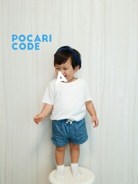 「ポカリコーデバトン」｜「アイテム（その他）」を使った、あっくんさん（キッズ・80cm）の夏コーディネート