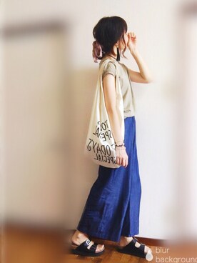 「7月WEAR夏のサンダル祭り」｜「アイテム（アクセサリー）」を使った、ぴょんさん（レディース・167cm）の夏コーディネート