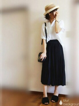 「LBC（エルビーシー）のアイテム（帽子）」を使った、ぴょんさん（レディース・167cm）の夏コーディネート