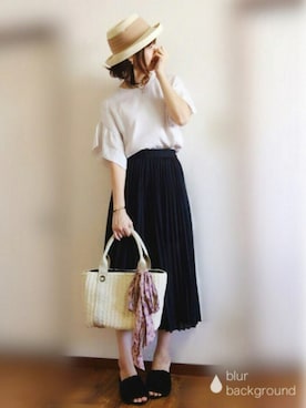 「LBC（エルビーシー）のアイテム（帽子）」を使った、ぴょんさん（レディース・167cm）の夏コーディネート