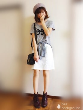 「one after another NICE CLAUP（ワンアフターアナザーナイスクラップ）のアイテム（財布/小物）」を使った、ぴょんさん（レディース・167cm）の夏コーディネート