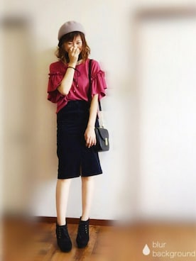 「one after another NICE CLAUP（ワンアフターアナザーナイスクラップ）のアイテム（アクセサリー）」を使った、ぴょんさん（レディース・167cm）の秋コーディネート