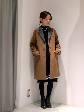 「SEVENDAYS=SUNDAY（セブンデイズサンデイ）のアイテム（ベスト）」を使った、新浦安さん（レディース・151cm）の冬コーディネート