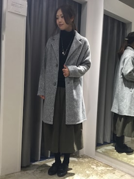 「SEVENDAYS=SUNDAY（セブンデイズサンデイ）のアイテム（モッズコート）」を使った、新浦安さん（レディース・151cm）の冬コーディネート