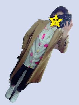 「DRWCYS（ドロシーズ）のアイテム（チェスターコート）」を使った、蒼さん（レディース・168cm）の春コーディネート