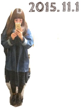 「ehka sopo（エヘカソポ）のアイテム（ブーティ）」を使った、Hanapiyoooooさん（レディース・154cm）の秋コーディネート