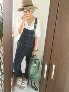 「CIAOPANIC TYPY（チャオパニックティピー）のアイテム（つなぎ/オールインワン）」を使った、AKIRAさん（レディース・167cm）の夏コーディネート