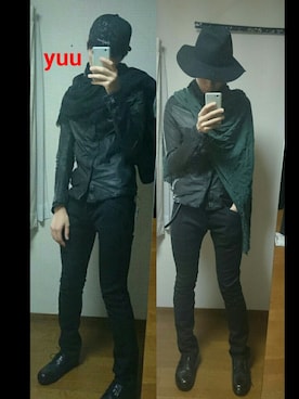 「オールブラック」｜「アイテム（食器/キッチン）」を使った、 N.F.I.Gさん（メンズ・178cm）の秋コーディネート