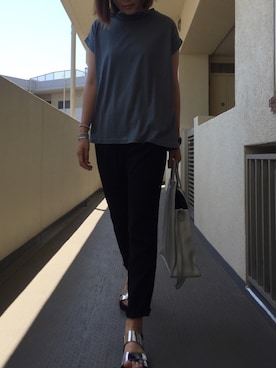 「UNDER BAR RAW．（アンダーバーロウ）のアイテム」を使った、AMIさん（レディース・157cm）の夏コーディネート