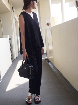 「UNDER BAR RAW．（アンダーバーロウ）のアイテム」を使った、AMIさん（レディース・157cm）の夏コーディネート